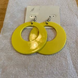 Cute yellow hoop earrings